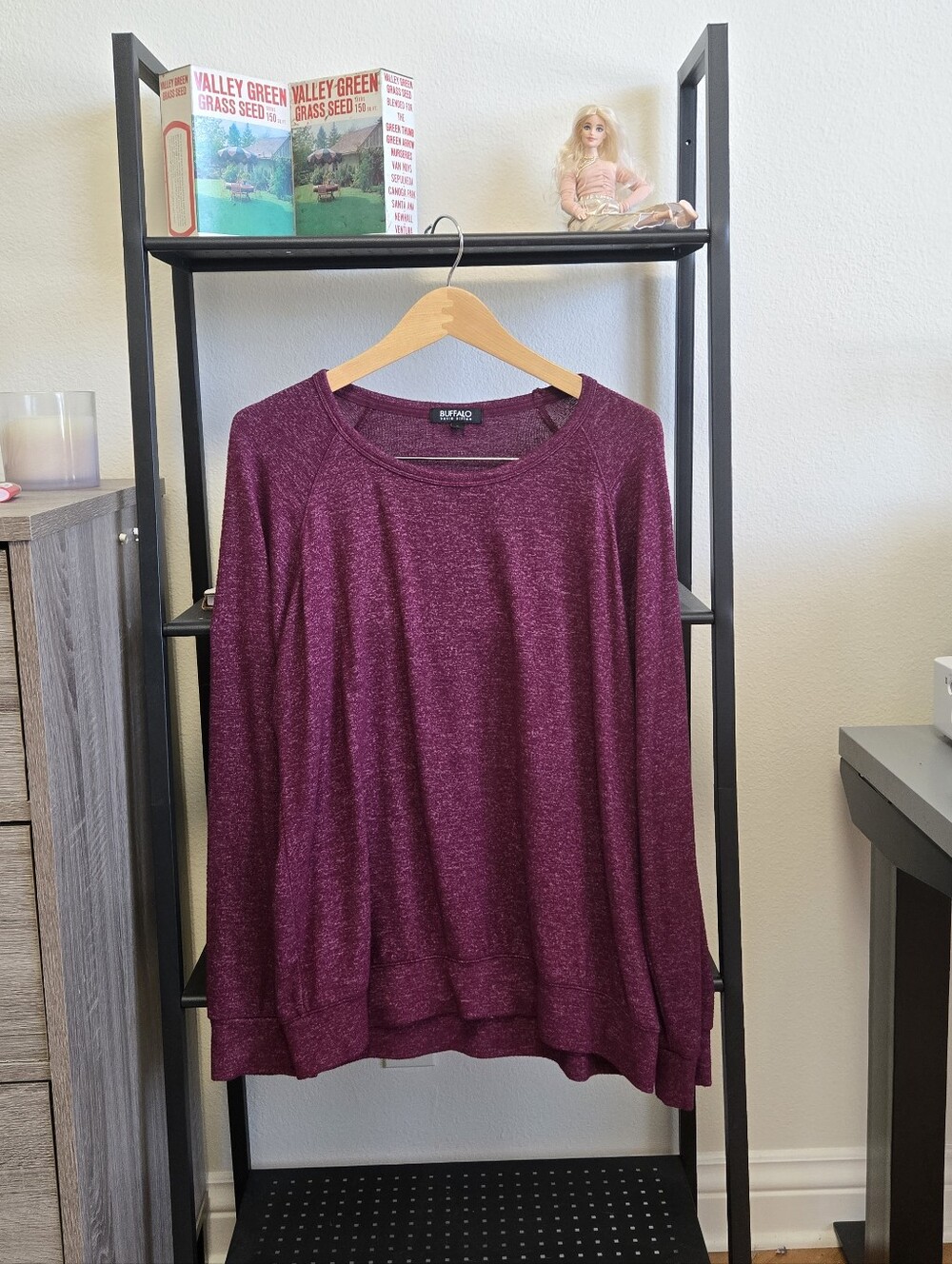 Buffalo David Bitton Women's Scoop Neck Sweater - Plum Heather